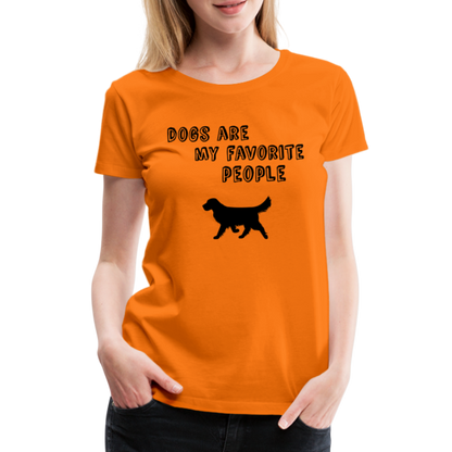 Frauen Premium T-Shirt -  Favorite Dog - Orange