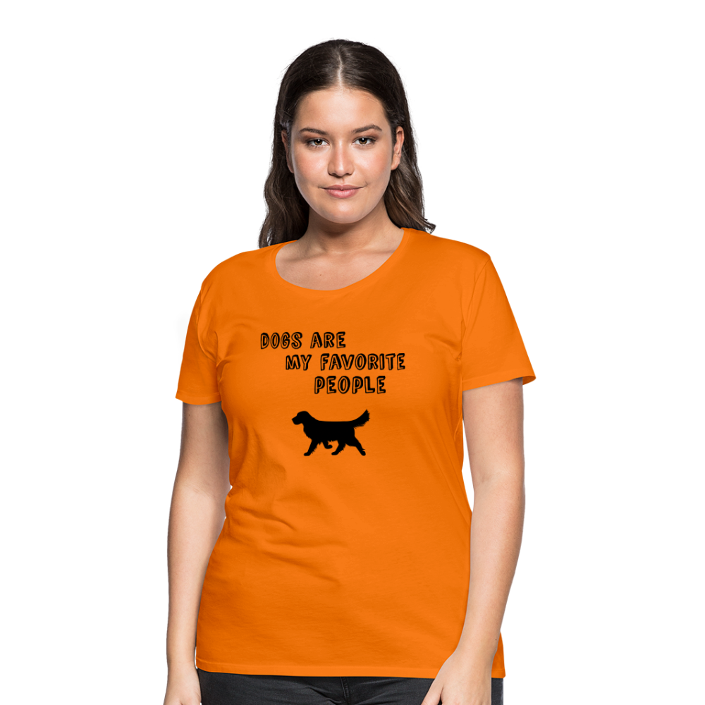 Frauen Premium T-Shirt -  Favorite Dog - Orange