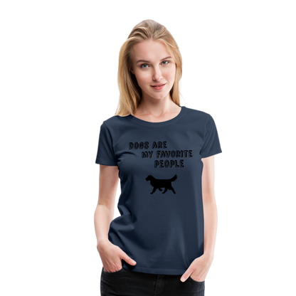 Frauen Premium T-Shirt -  Favorite Dog - Navy