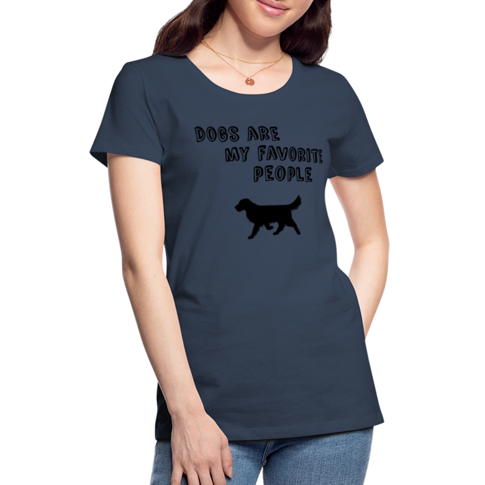 Frauen Premium T-Shirt -  Favorite Dog - Navy