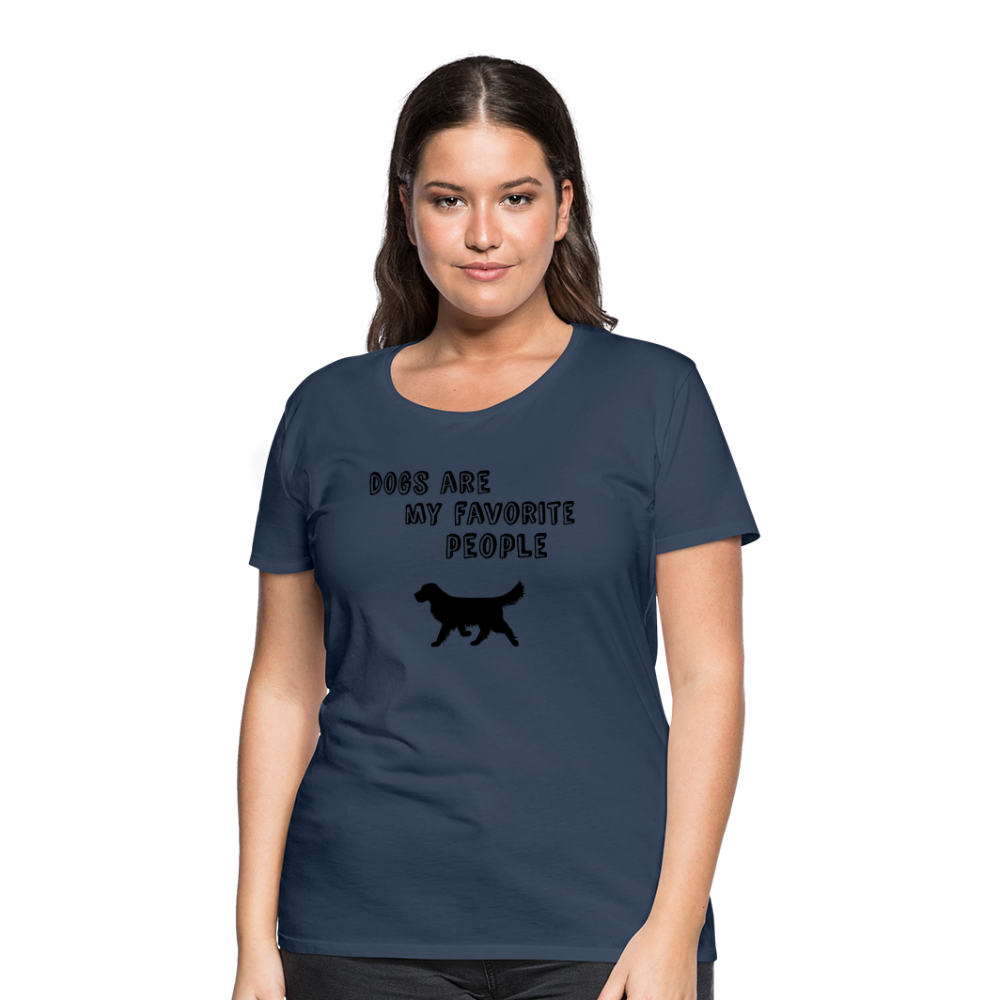 Frauen Premium T-Shirt -  Favorite Dog - Navy