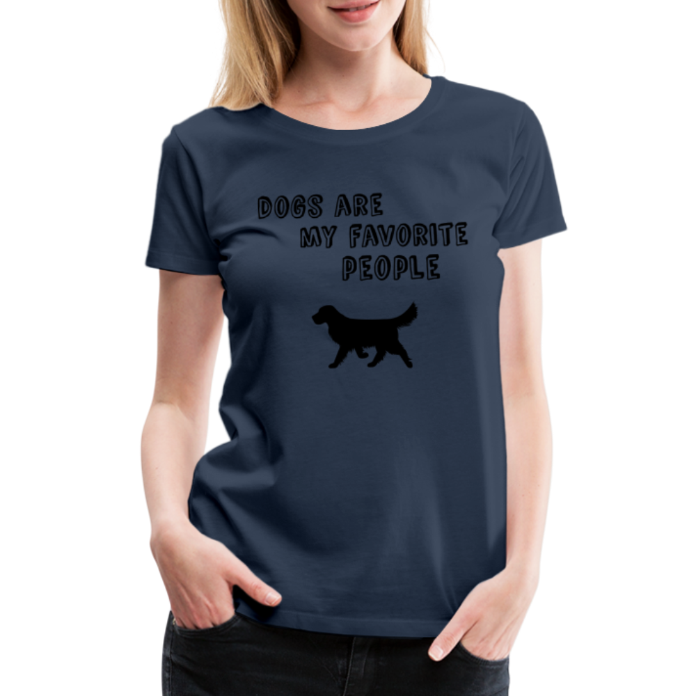 Frauen Premium T-Shirt -  Favorite Dog - Navy