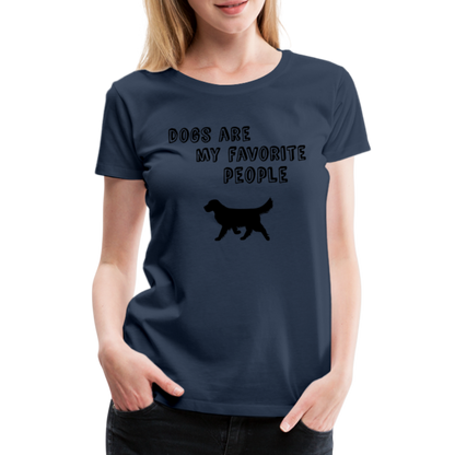 Frauen Premium T-Shirt -  Favorite Dog - Navy