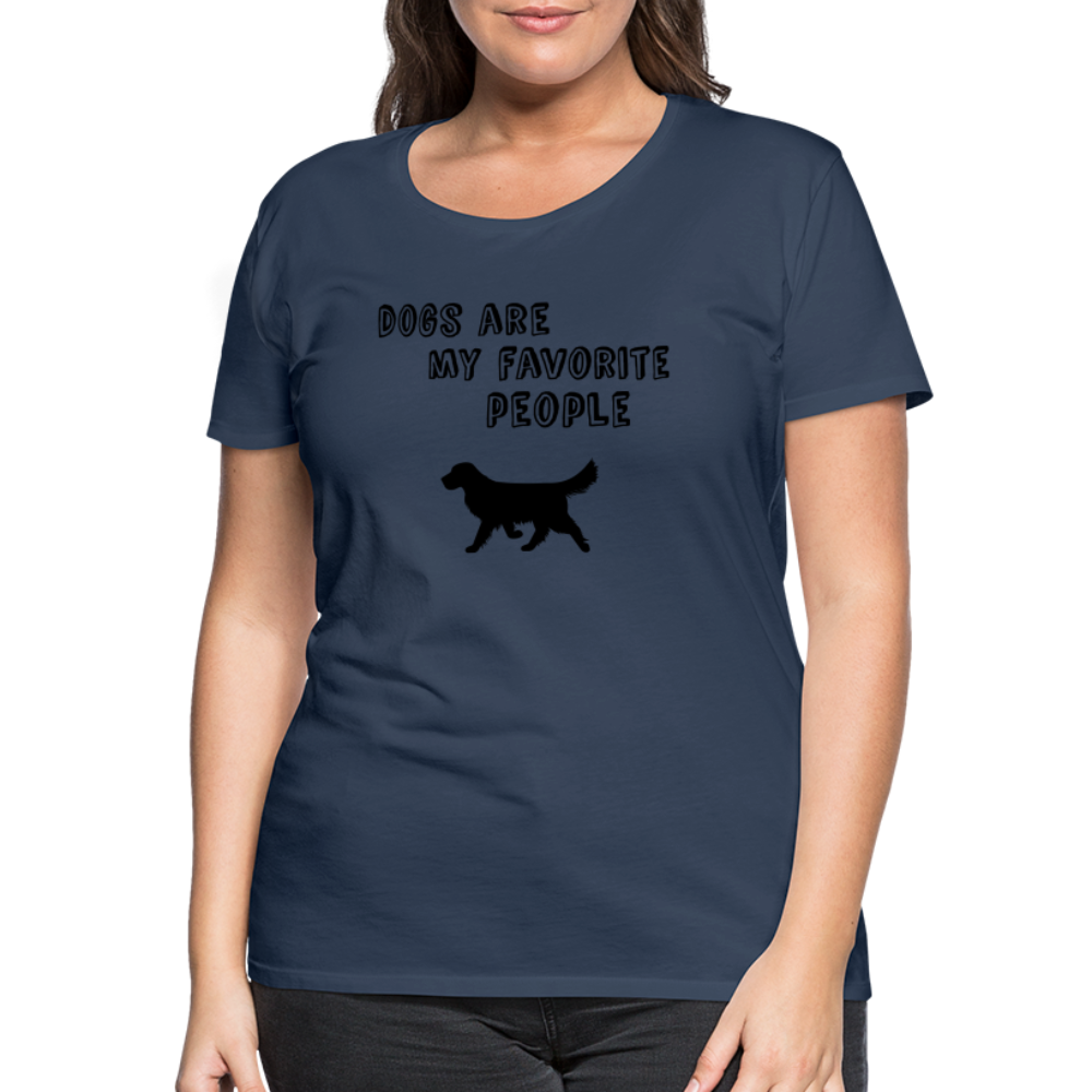 Frauen Premium T-Shirt -  Favorite Dog - Navy