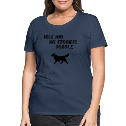 Frauen Premium T-Shirt -  Favorite Dog - Navy