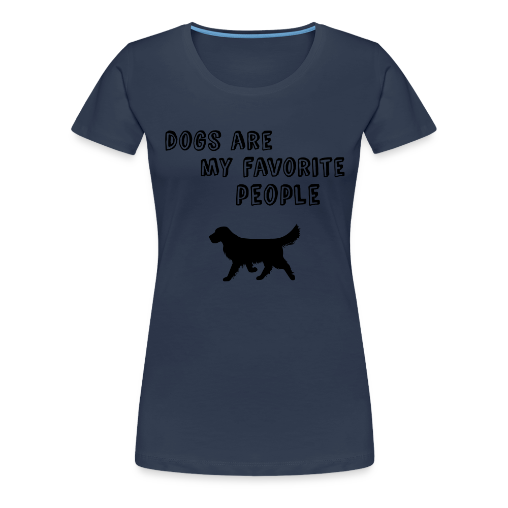 Frauen Premium T-Shirt -  Favorite Dog - Navy