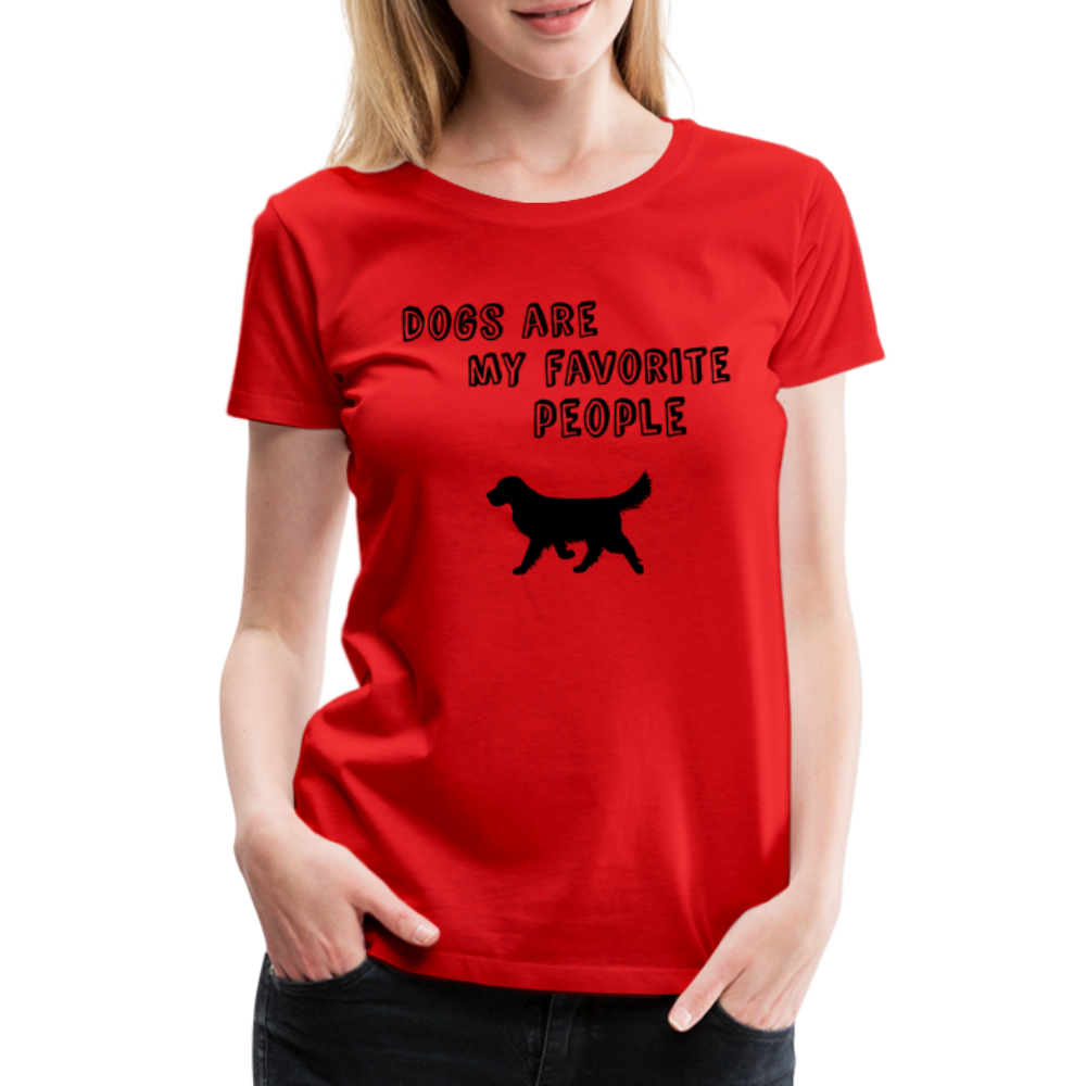 Frauen Premium T-Shirt -  Favorite Dog - Rot