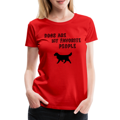 Frauen Premium T-Shirt -  Favorite Dog - Rot