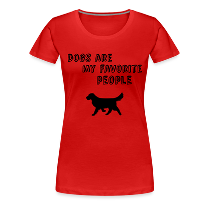 Frauen Premium T-Shirt -  Favorite Dog - Rot