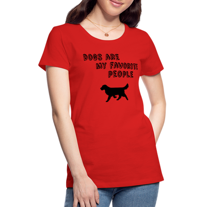 Frauen Premium T-Shirt -  Favorite Dog - Rot