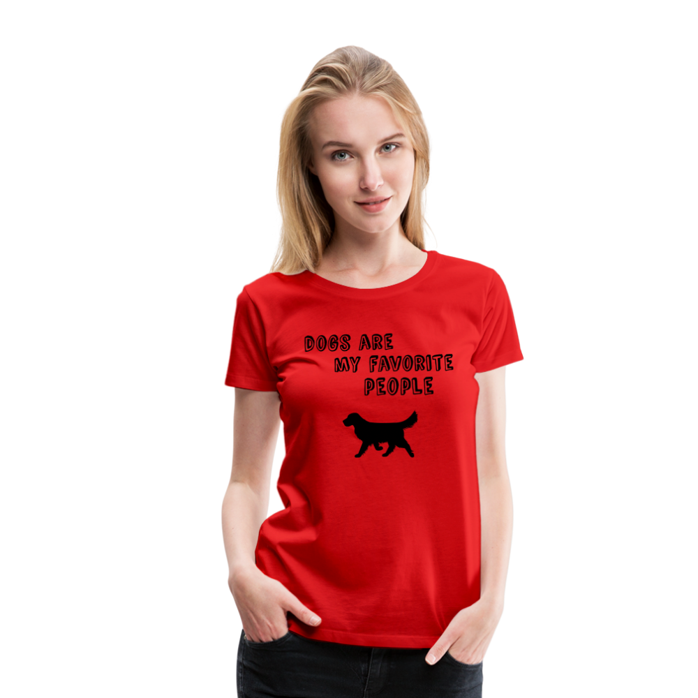 Frauen Premium T-Shirt -  Favorite Dog - Rot