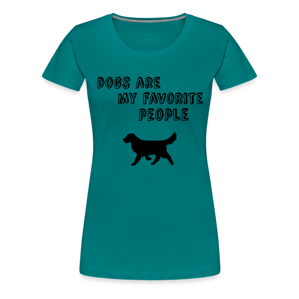 Frauen Premium T-Shirt -  Favorite Dog - Divablau