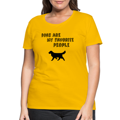 Frauen Premium T-Shirt -  Favorite Dog - Sonnengelb