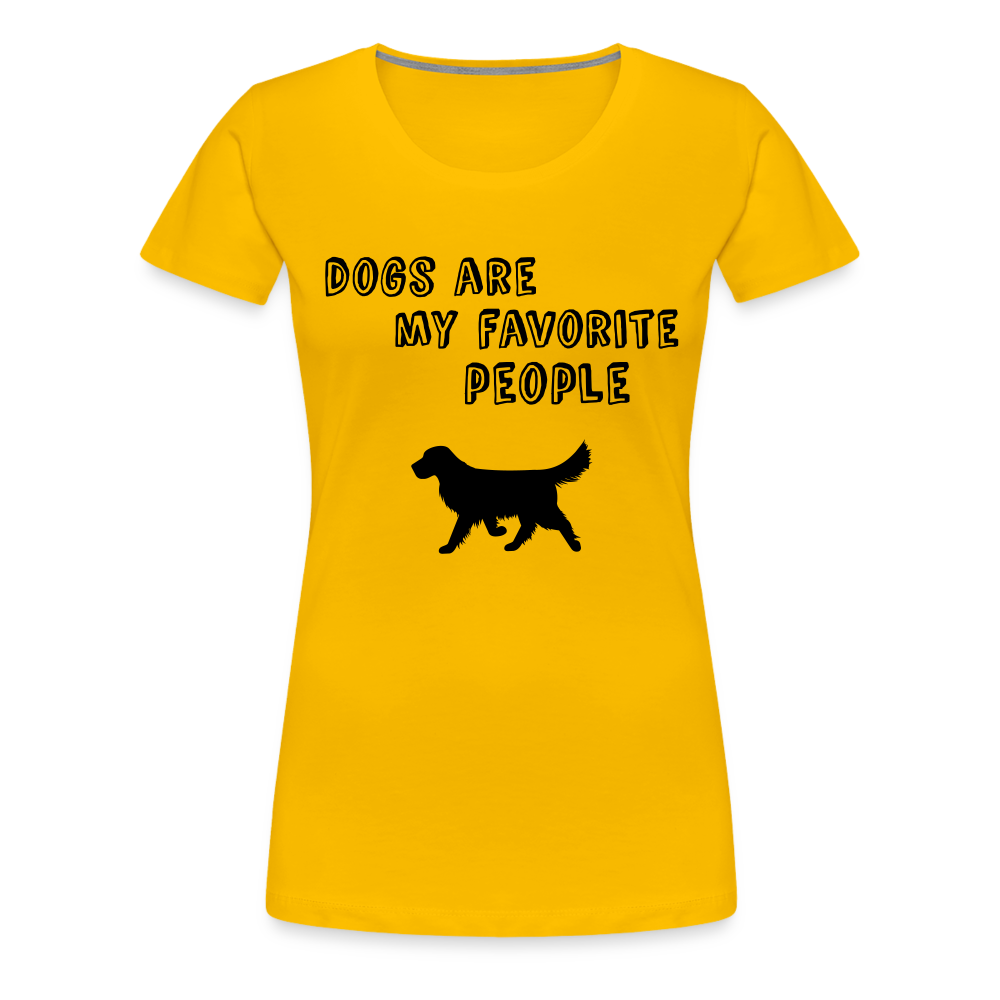 Frauen Premium T-Shirt -  Favorite Dog - Sonnengelb