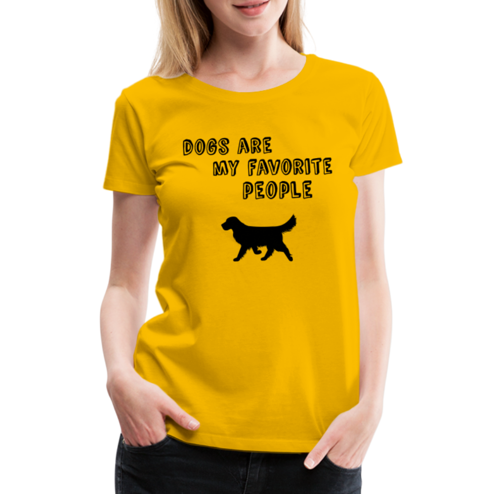 Frauen Premium T-Shirt -  Favorite Dog - Sonnengelb