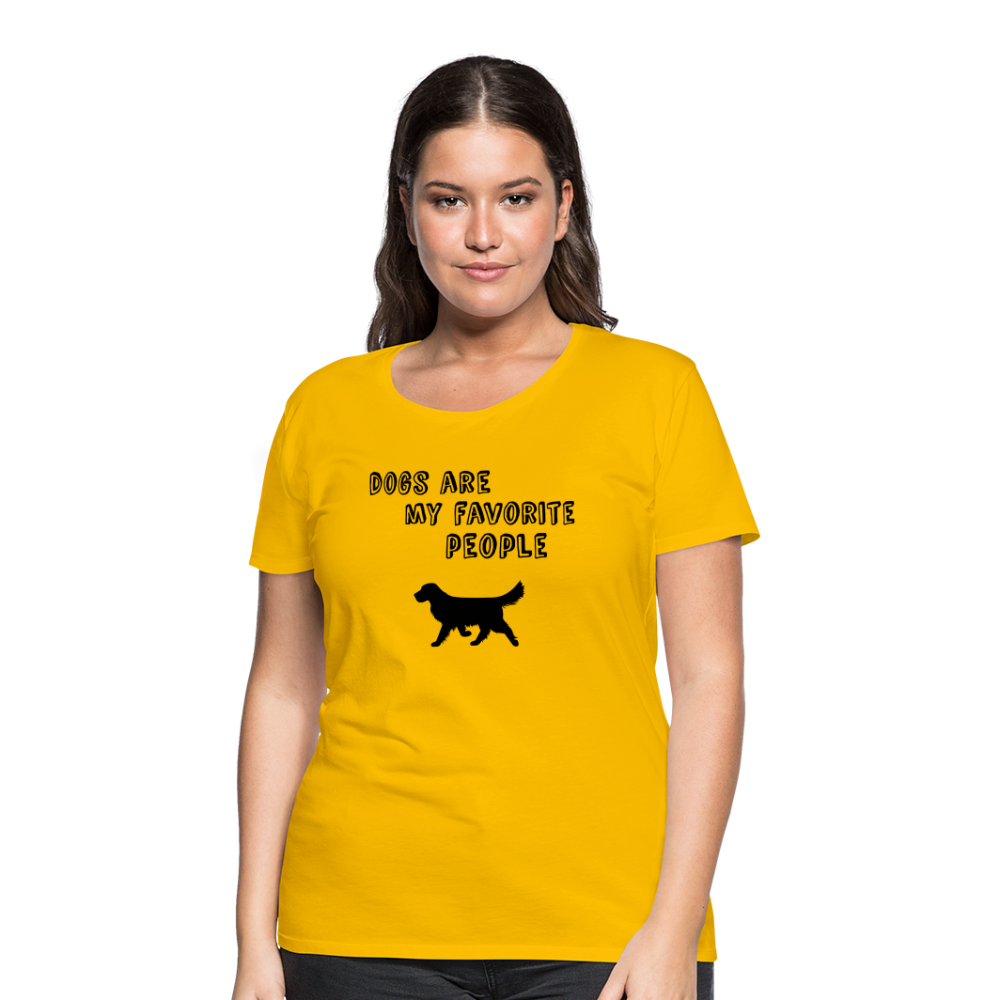 Frauen Premium T-Shirt -  Favorite Dog - Sonnengelb