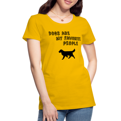 Frauen Premium T-Shirt -  Favorite Dog - Sonnengelb