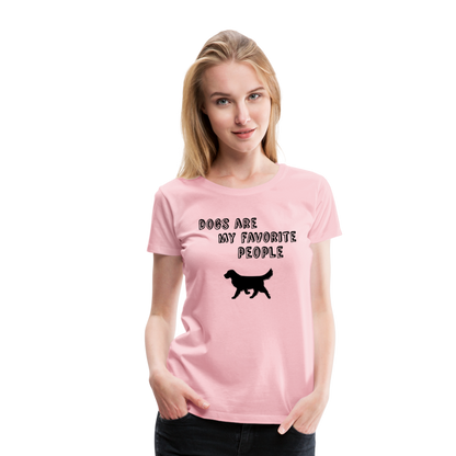 Frauen Premium T-Shirt -  Favorite Dog - Hellrosa