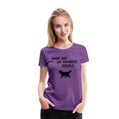 Frauen Premium T-Shirt -  Favorite Dog - Lila