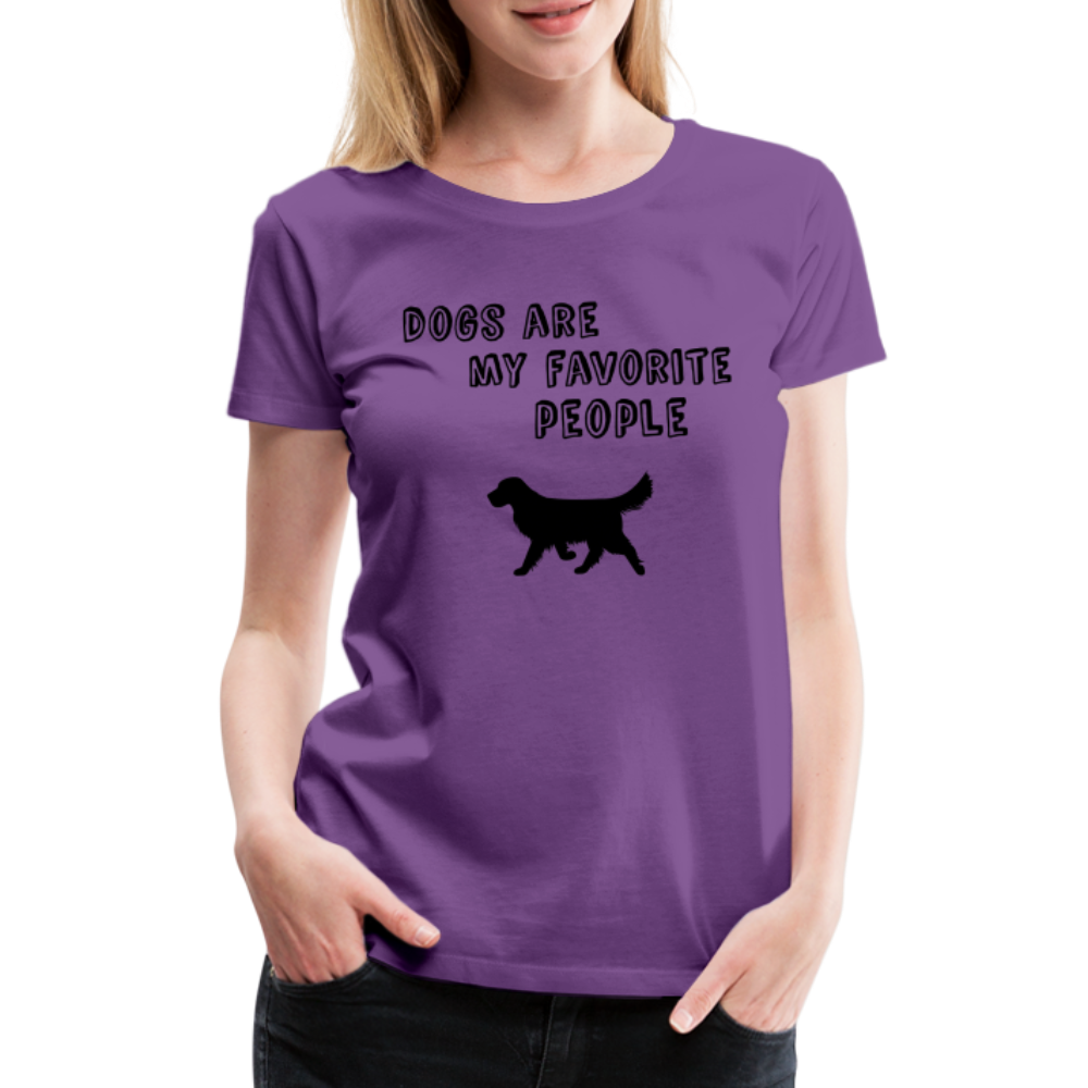 Frauen Premium T-Shirt -  Favorite Dog - Lila