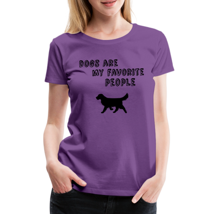 Frauen Premium T-Shirt -  Favorite Dog - Lila