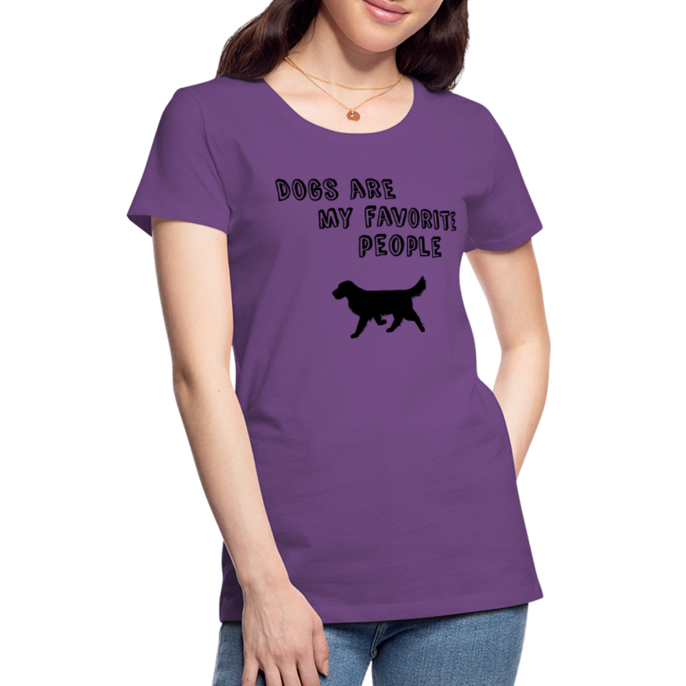 Frauen Premium T-Shirt -  Favorite Dog - Lila