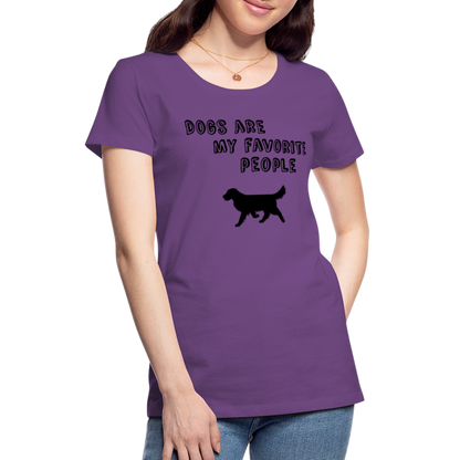 Frauen Premium T-Shirt -  Favorite Dog - Lila