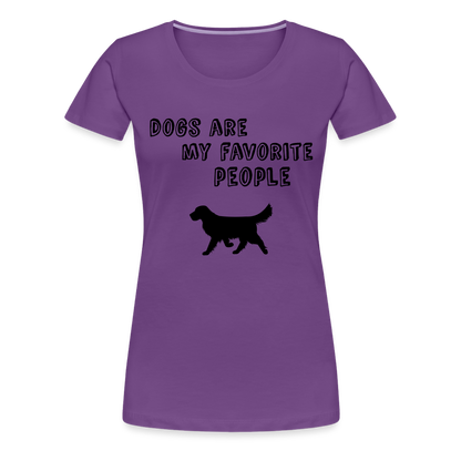 Frauen Premium T-Shirt -  Favorite Dog - Lila