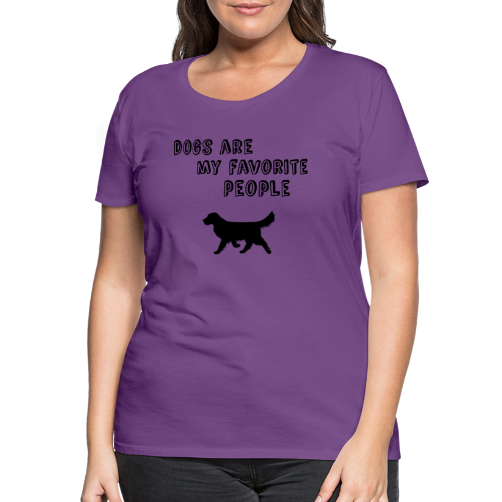 Frauen Premium T-Shirt -  Favorite Dog - Lila