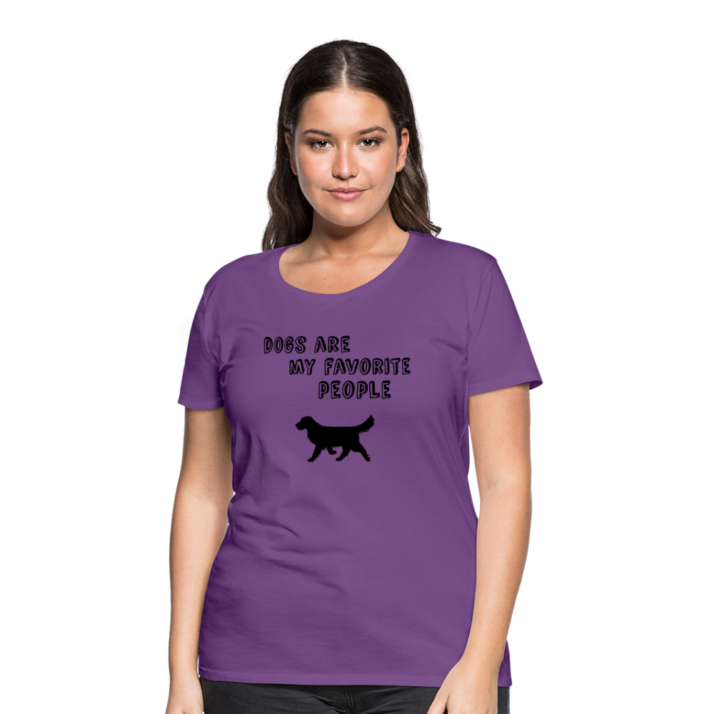 Frauen Premium T-Shirt -  Favorite Dog - Lila