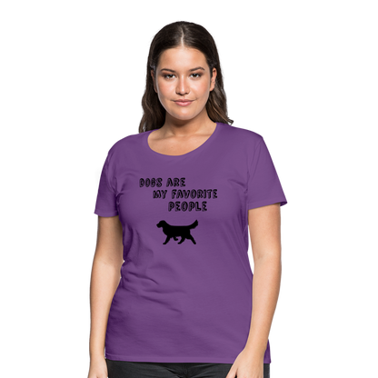 Frauen Premium T-Shirt -  Favorite Dog - Lila