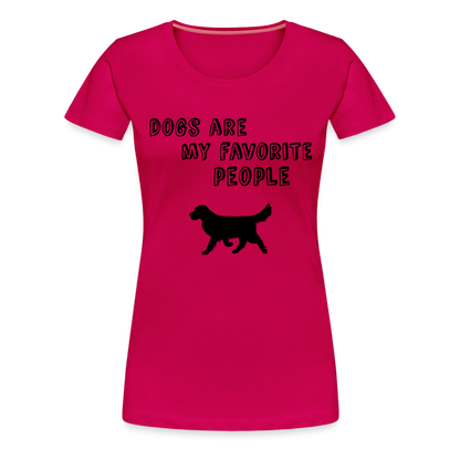 Frauen Premium T-Shirt -  Favorite Dog - dunkles Pink