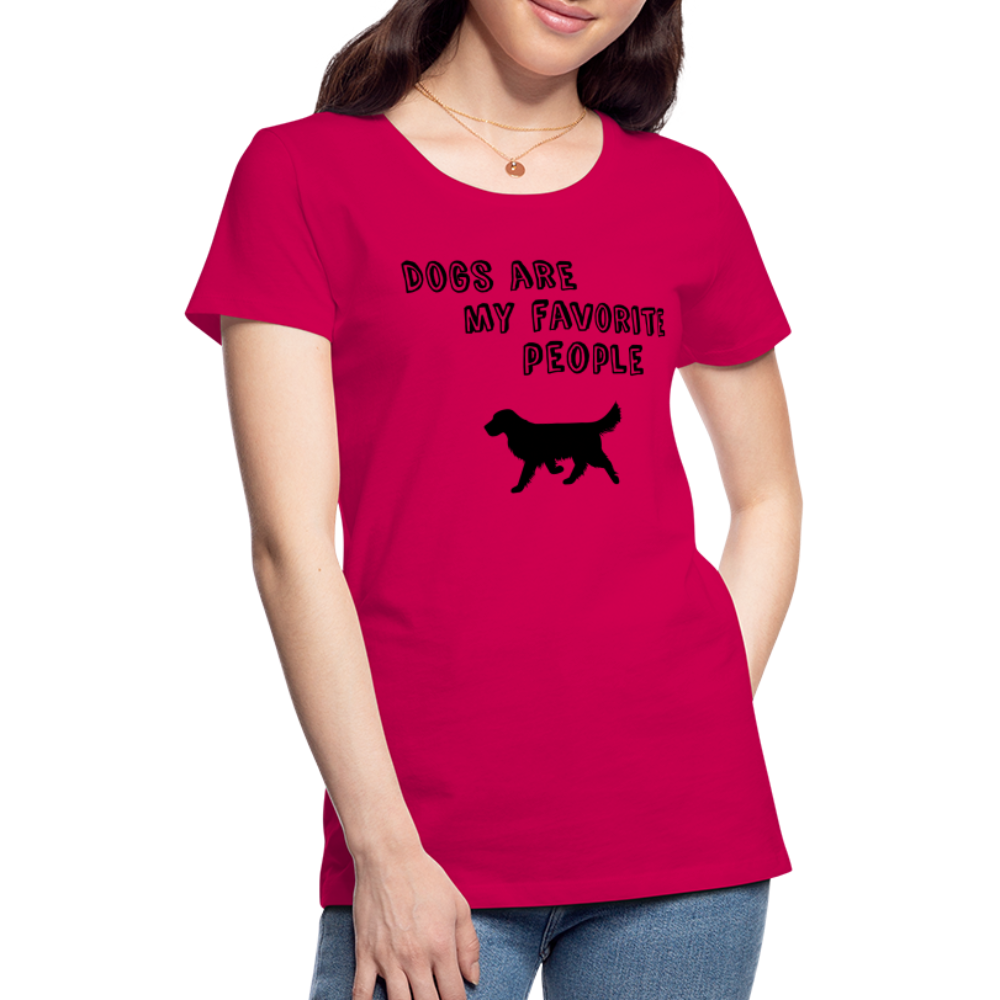 Frauen Premium T-Shirt -  Favorite Dog - dunkles Pink