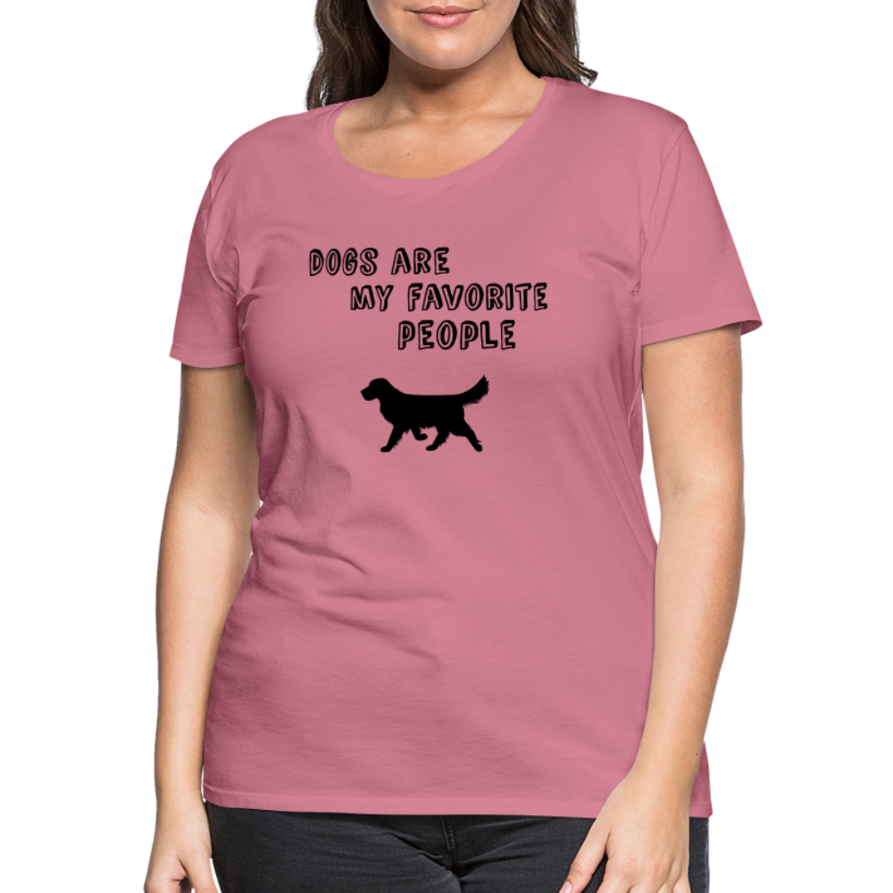 Frauen Premium T-Shirt -  Favorite Dog - Malve