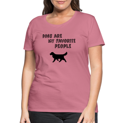 Frauen Premium T-Shirt -  Favorite Dog - Malve