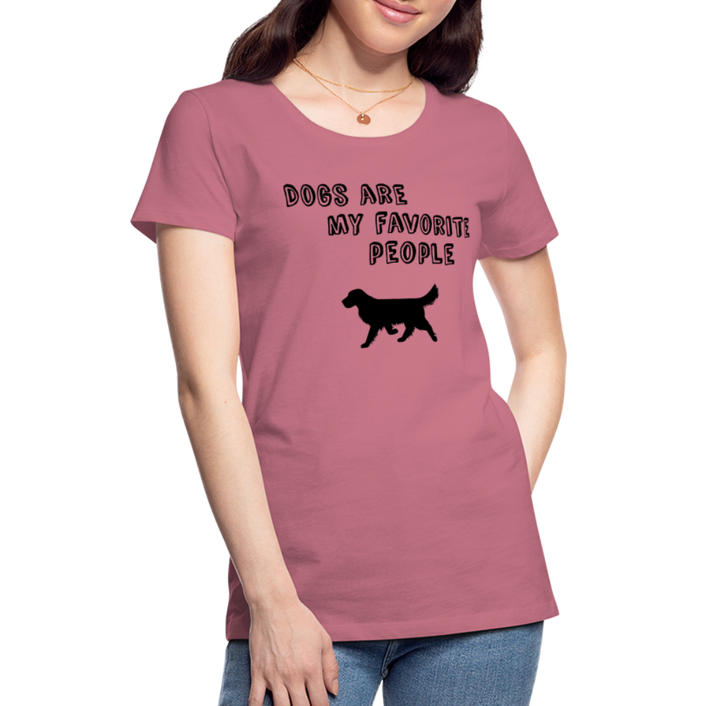 Frauen Premium T-Shirt -  Favorite Dog - Malve