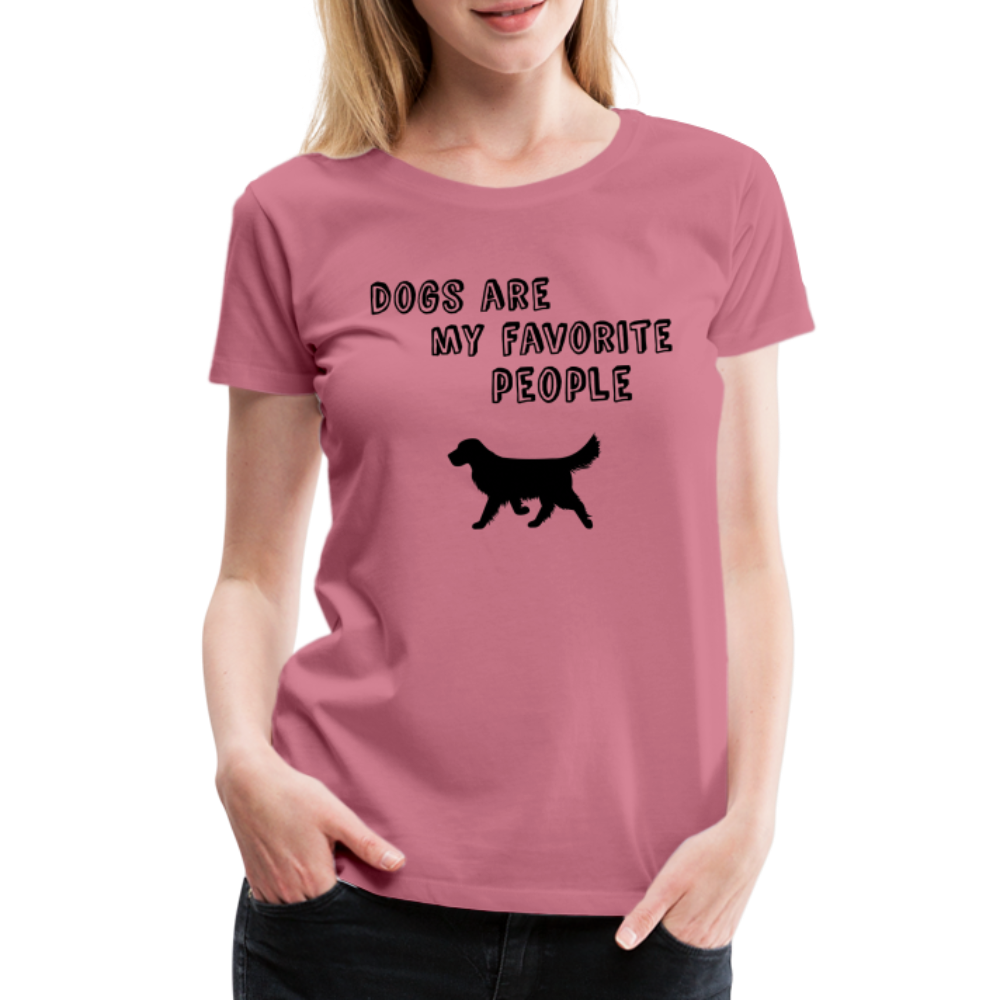 Frauen Premium T-Shirt -  Favorite Dog - Malve