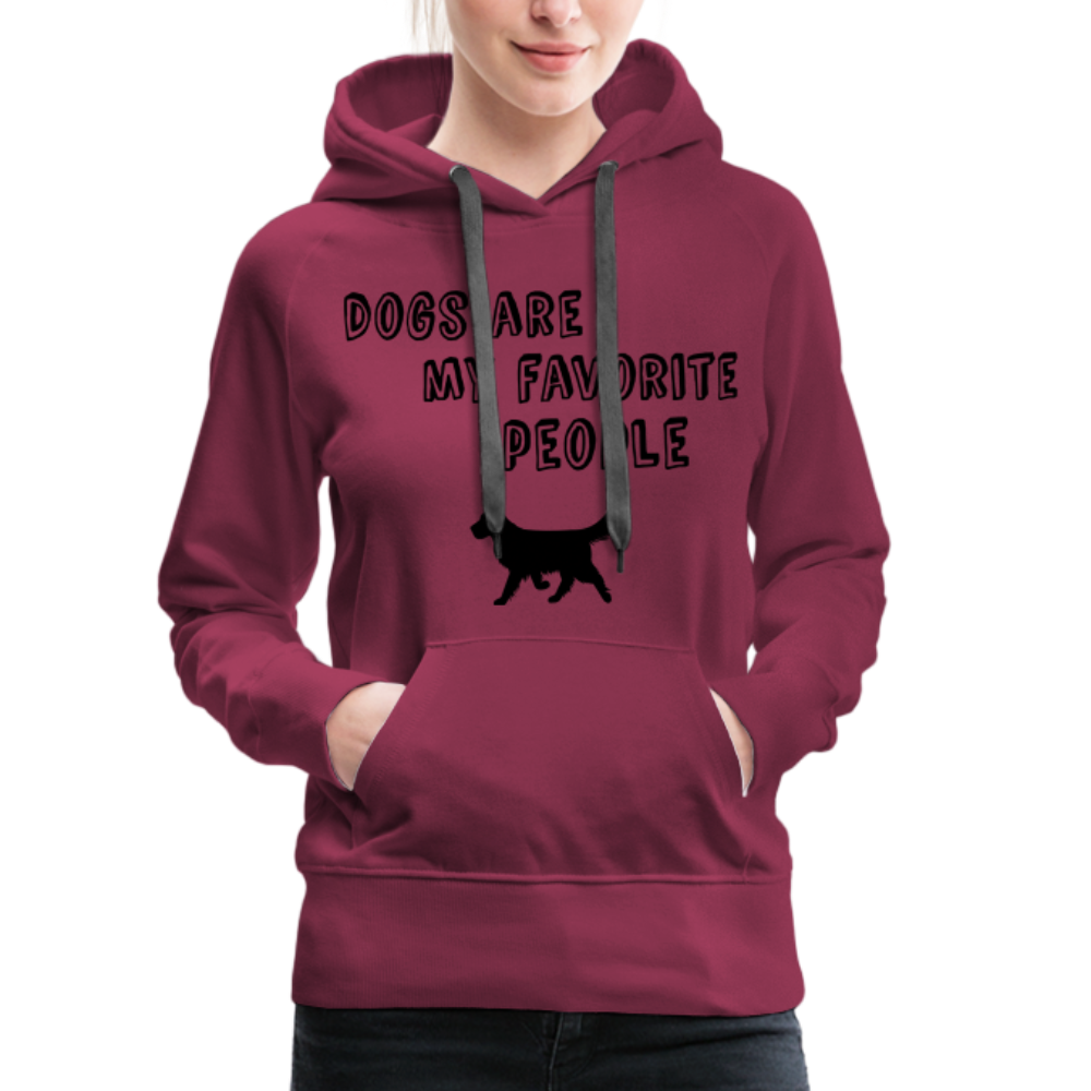 Frauen Premium Hoodie - Favorite Dog - Bordeaux