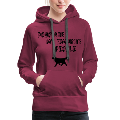 Frauen Premium Hoodie - Favorite Dog - Bordeaux