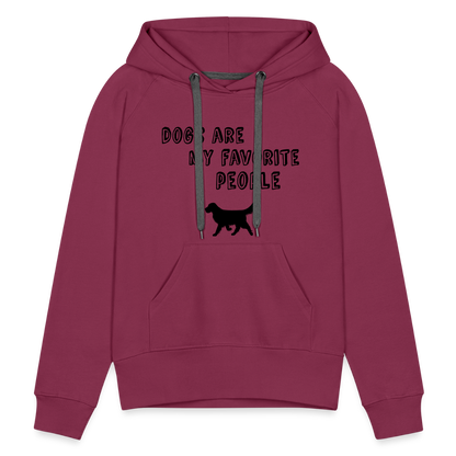 Frauen Premium Hoodie - Favorite Dog - Bordeaux