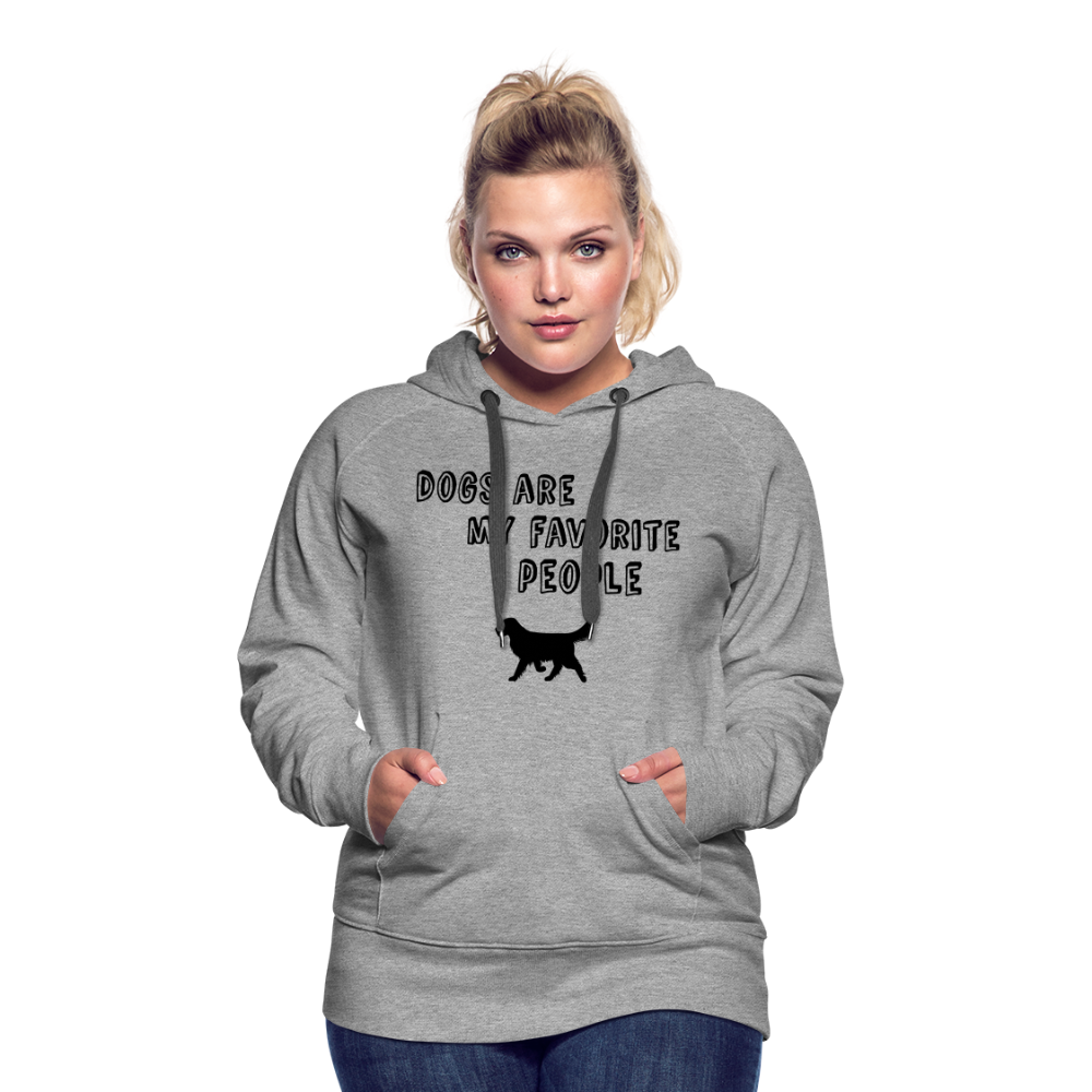 Frauen Premium Hoodie - Favorite Dog - Grau meliert