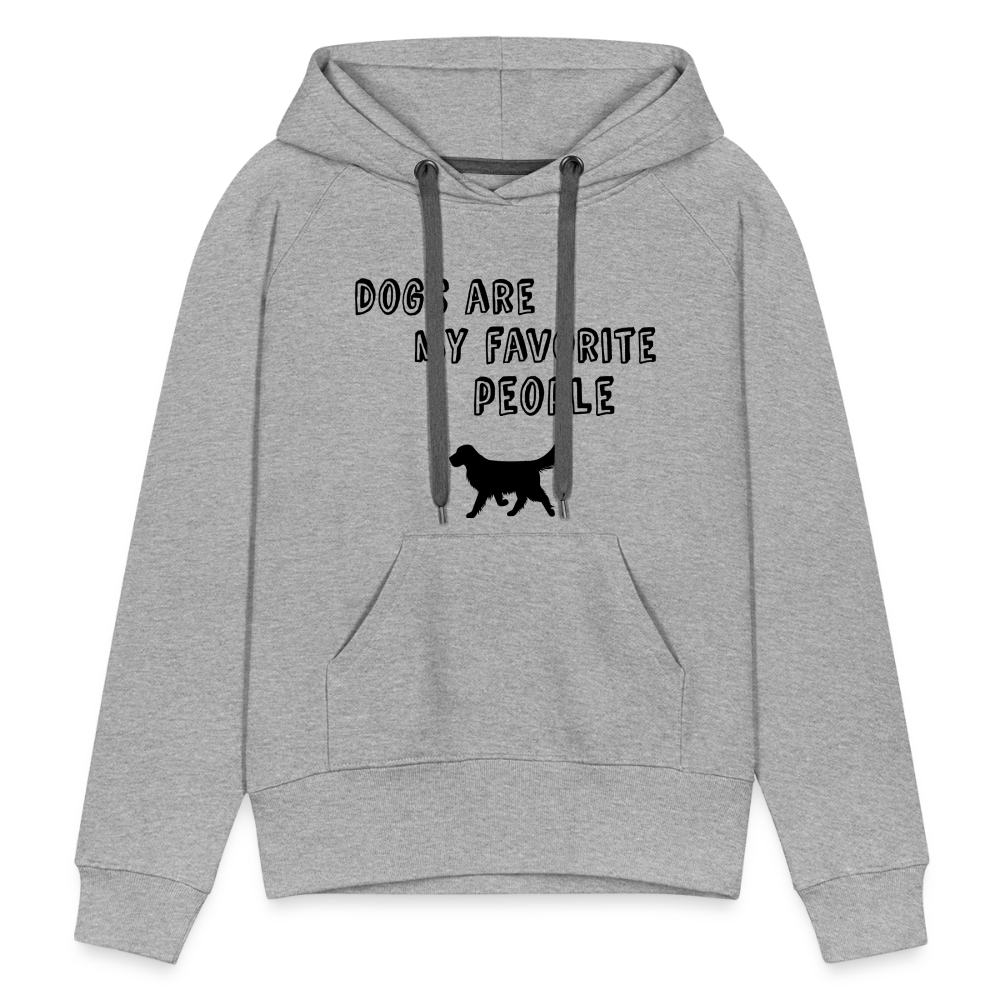 Frauen Premium Hoodie - Favorite Dog - Grau meliert