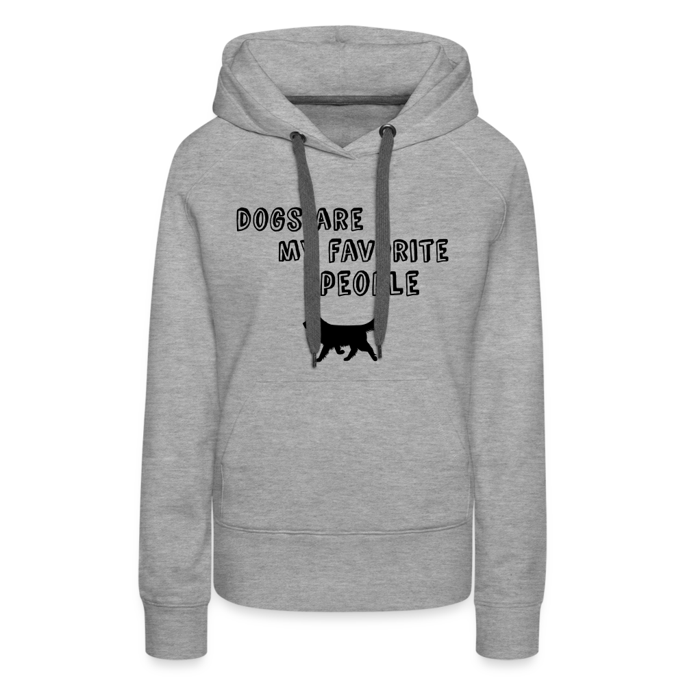 Frauen Premium Hoodie - Favorite Dog - Grau meliert