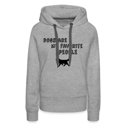 Frauen Premium Hoodie - Favorite Dog - Grau meliert