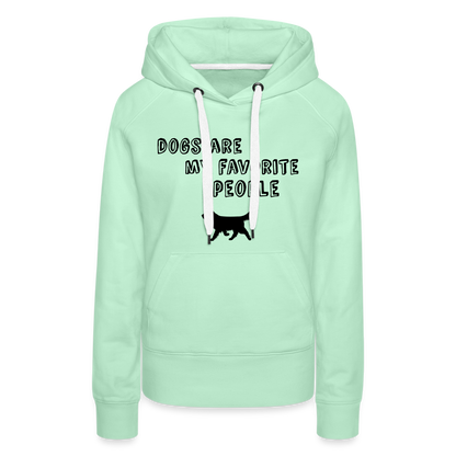 Frauen Premium Hoodie - Favorite Dog - helles Mintgrün