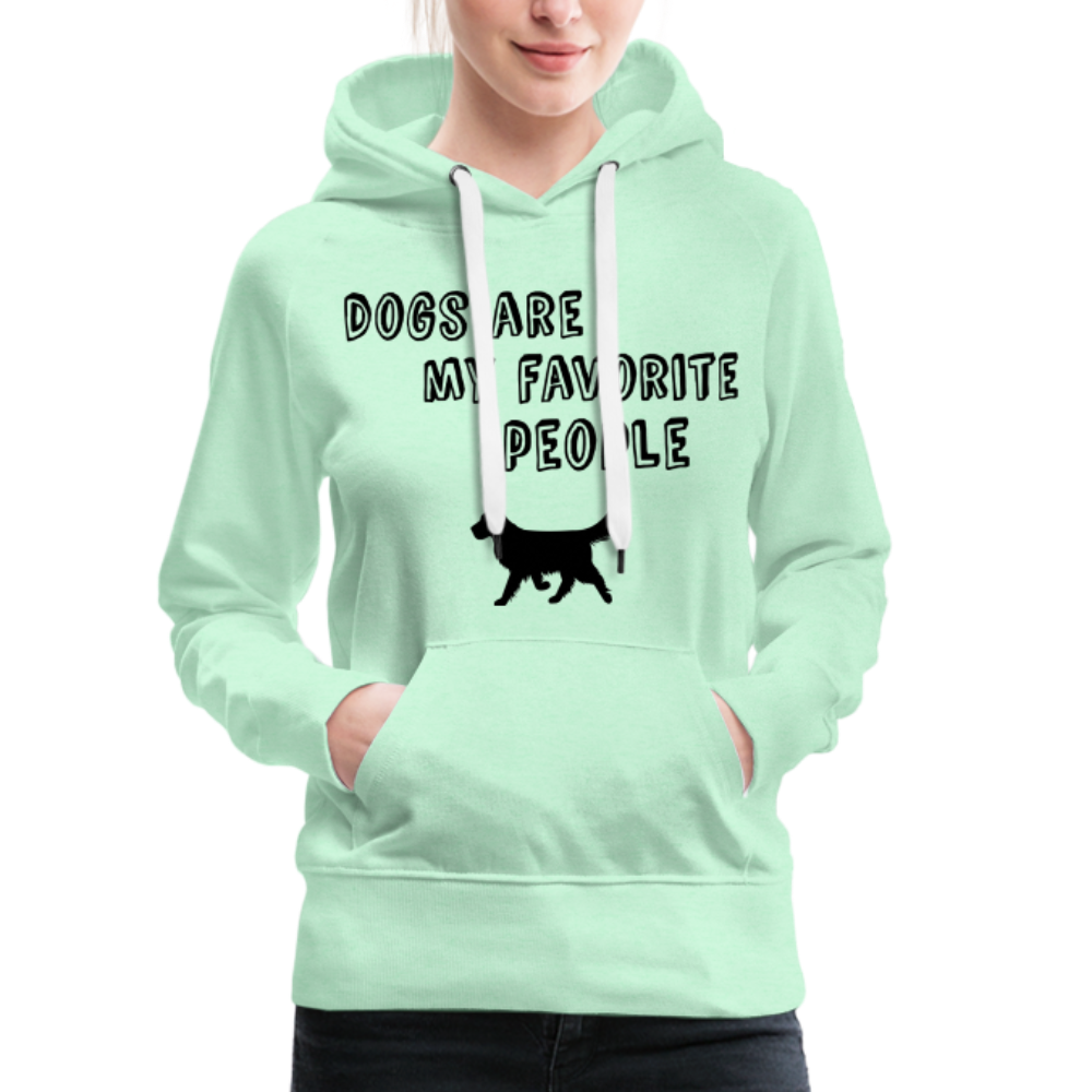 Frauen Premium Hoodie - Favorite Dog - helles Mintgrün