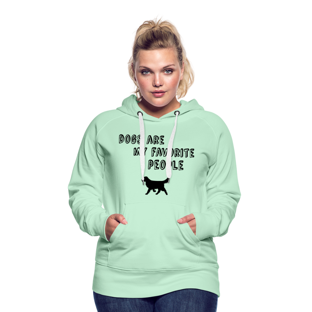 Frauen Premium Hoodie - Favorite Dog - helles Mintgrün