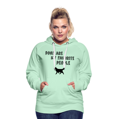 Frauen Premium Hoodie - Favorite Dog - helles Mintgrün