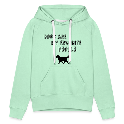 Frauen Premium Hoodie - Favorite Dog - helles Mintgrün