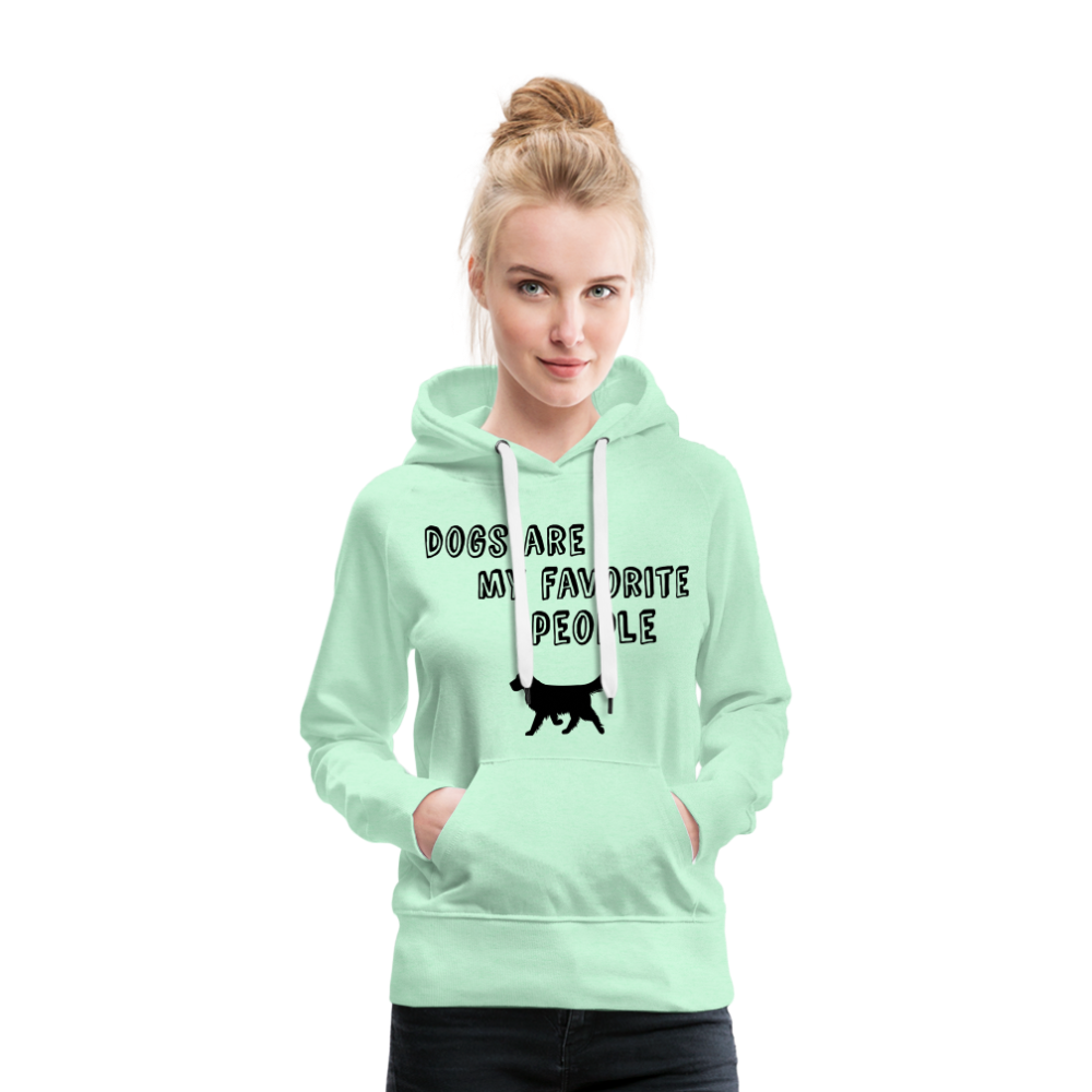 Frauen Premium Hoodie - Favorite Dog - helles Mintgrün